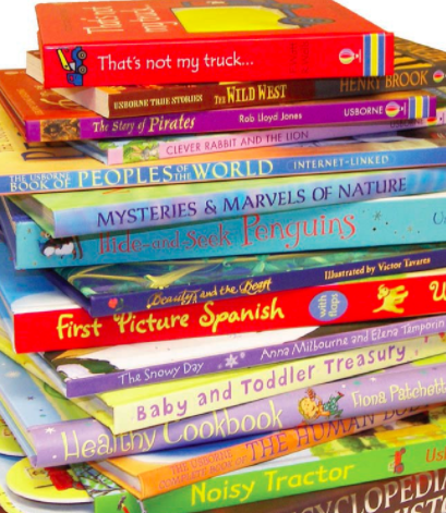 Stack of children's books